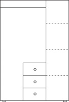 meble sosnowe - szafa - 3+3pl - rys